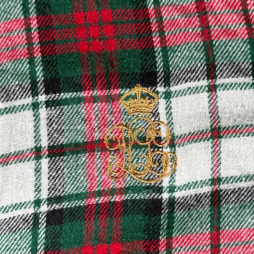 Lauren Ralph Lauren Mixed Plaid Patchwork Flannel Shirt Dress Red Green Small - Picture 3 of 11